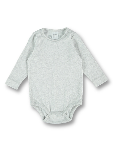 Light grey marle Underworks Baby Thermal Bodysuit