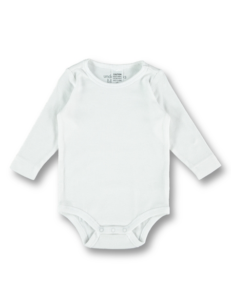 Dymples Baby Organic Cotton Blend Long Sleeve Bodysuit 2 Pack - White