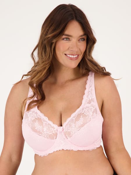 Light pink Stephanie Fuller Busted Lace Underwire Bra