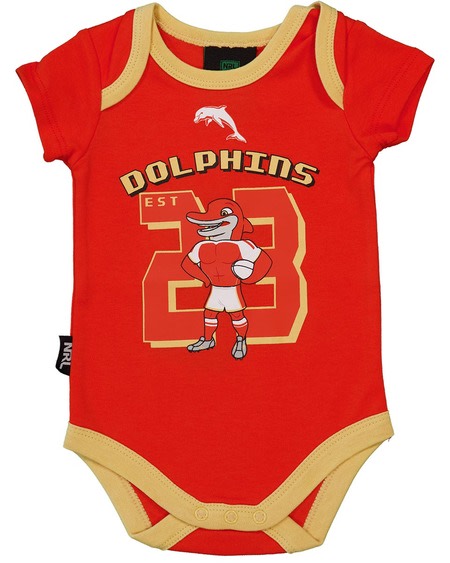 Dolphins NRL Short Sleeve Baby Bodysuit $6.99 (41% off)
