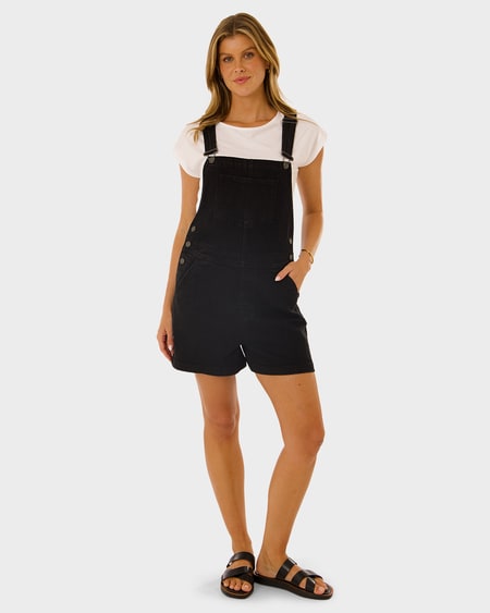 Black Womens Denim Shortall | Best&Less Online Black Womens Denim Shortall | Best&Less Online