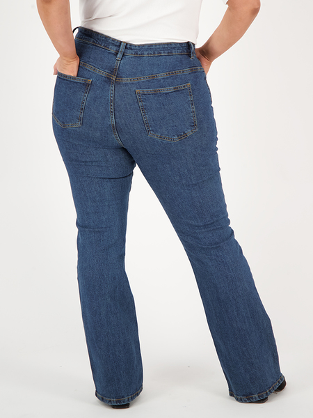 Womens Plus Wide Leg Flare Jean