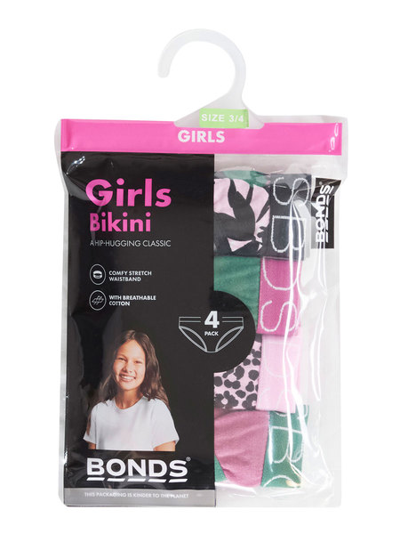 Girls Bonds 4 Pack Briefs
