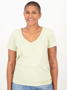 Womens Organic Cotton V Neck Tee With Pocket