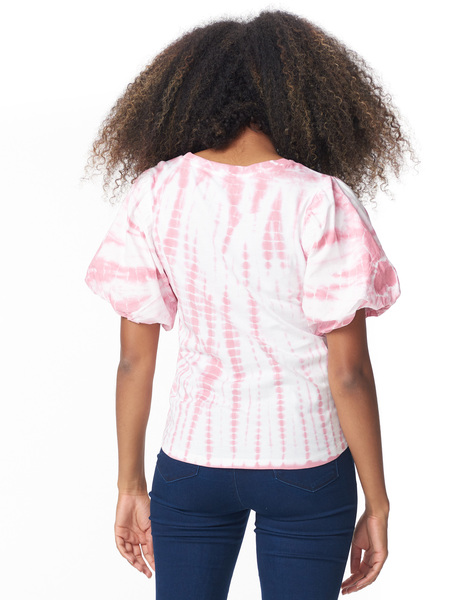 Womens Cotton Jersey And Poplin Tie Dye T-Shirt
