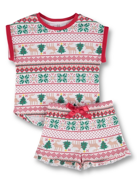 Toddler Girls Christmas Fair Isle Pyjama Set
