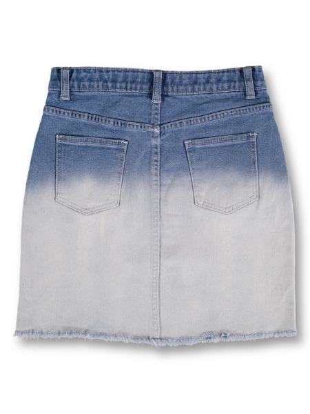 Girls Dip Dye Denim Skirt
