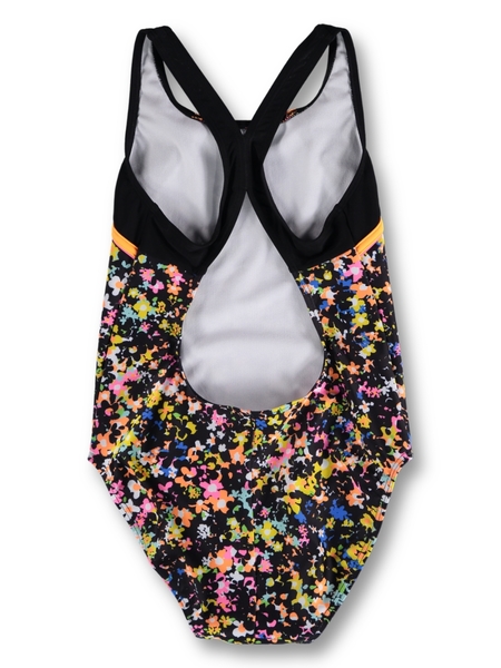 Girls Floral Print Panel Swimsuit