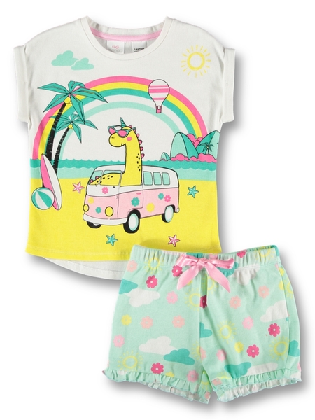 Toddler Girls Fashion Knit Pj Set