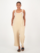 Womens Button Strap Relaxed Fit Jumpsuit