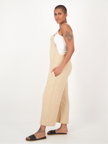 Womens Button Strap Relaxed Fit Jumpsuit