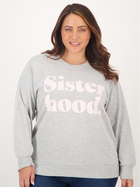 Womens Plus Print Crew Neck Sweatshirt