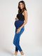 Womens Maternity Mid Rise Distressed Skinny Jean