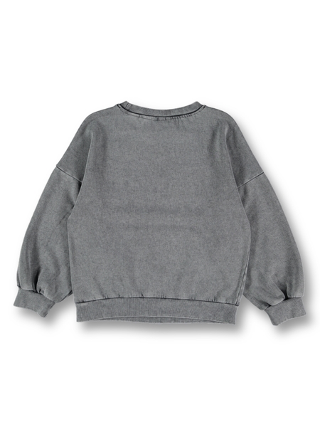 Girls Acid Wash Fleece Sweater