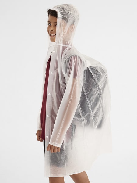 Kids Clear Back Pack School Raincoat - Neutral Kids Clear Back Pack School Raincoat - Neutral
