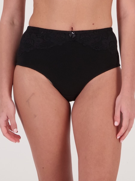 Brenda Lace Panel Cotton Shaping Brief Brenda Lace Panel Cotton Shaping Brief