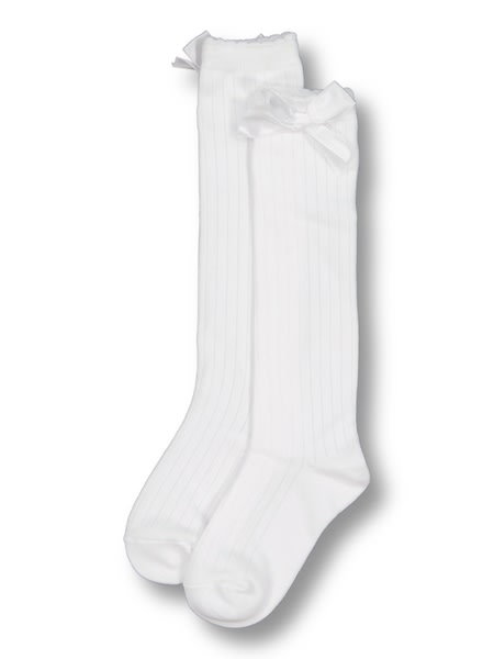 Baby Knee High Sock With Bow Trim Baby Knee High Sock With Bow Trim