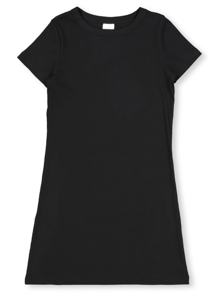 Girls Short Sleeve Rib Dress Girls Short Sleeve Rib Dress