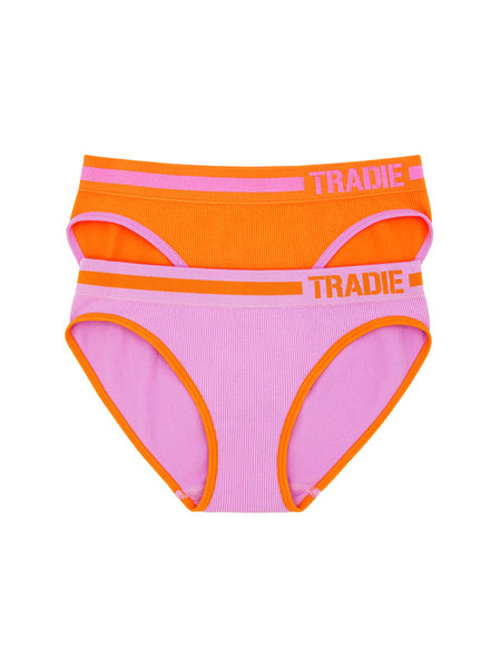 Tradie Youth Girl Seam Free Rib 2Pk Brief Tradie Youth Girl Seam Free Rib 2Pk Brief