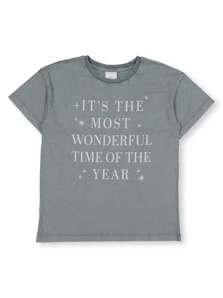 Girls Xmas Acid Wash T-Shirt Girls Xmas Acid Wash T-Shirt