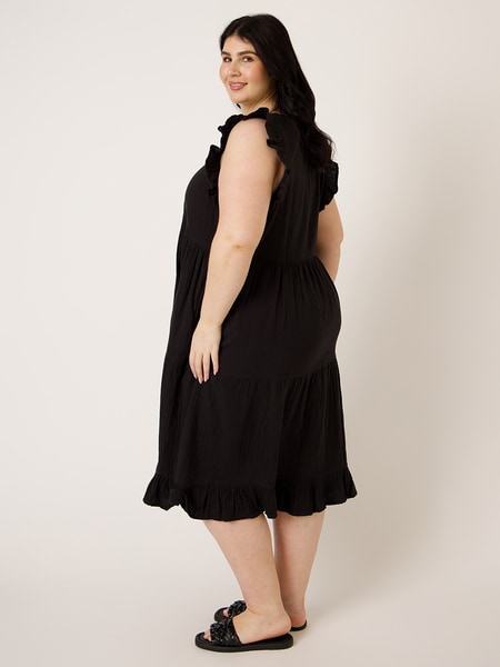 Womens Plus Ruffle Maxi Womens Plus Ruffle Maxi
