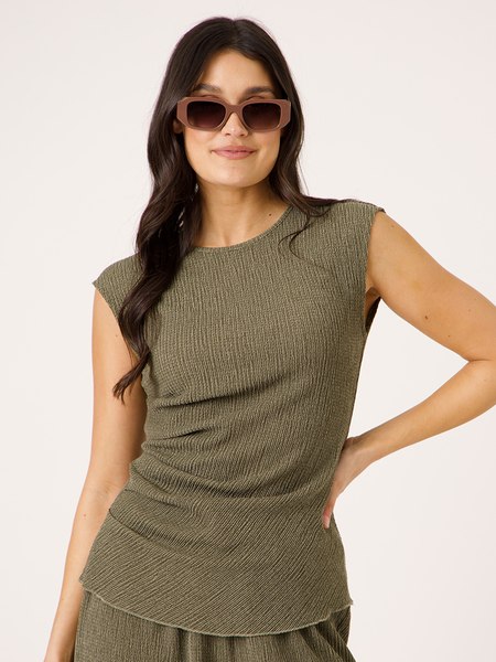 Ruched Textured Top Ruched Textured Top