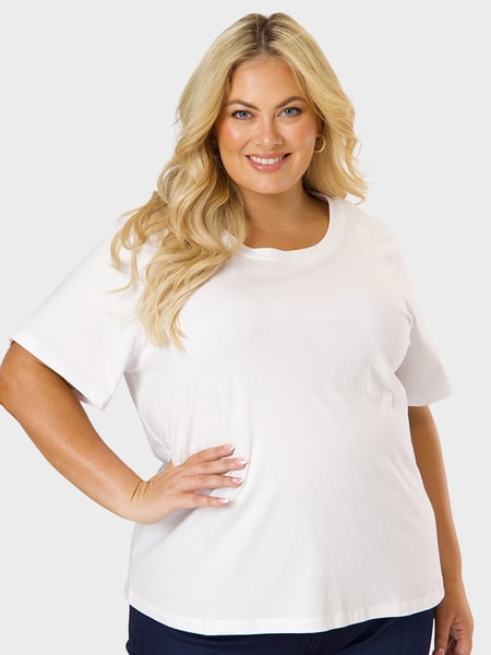Womens Cotton Boxy Tee Womens Cotton Boxy Tee