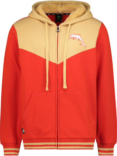 Dolphins NRL Adult Fleece Zip Jacket Dolphins NRL Adult Fleece Zip Jacket