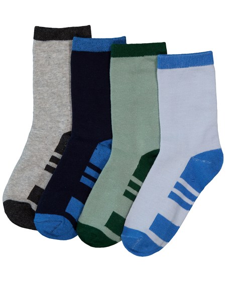 Boy Fashion Crew Sock 4 Pack Boy Fashion Crew Sock 4 Pack