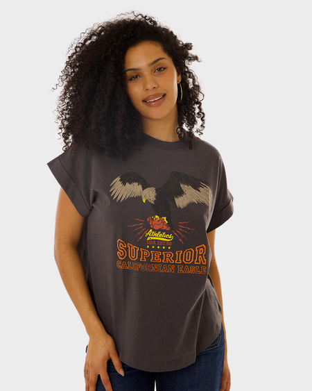Womens Longline Printed Tee Womens Longline Printed Tee
