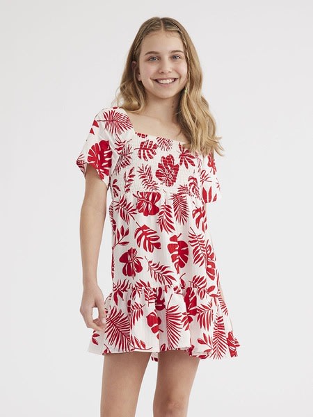 Girls Shirred Tiered Dress Girls Shirred Tiered Dress