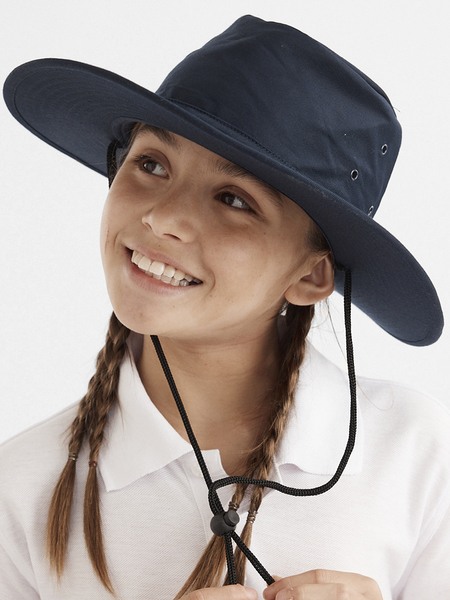 Kids School Wide Brim Hat - Navy Kids School Wide Brim Hat - Navy