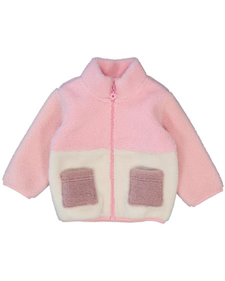 Baby Colour Block Teddy Fleece Jacket Baby Colour Block Teddy Fleece Jacket