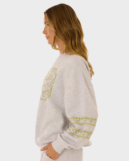 Womens Drop Shoulder Crew Neck Printed Sweater Womens Drop Shoulder Crew Neck Printed Sweater