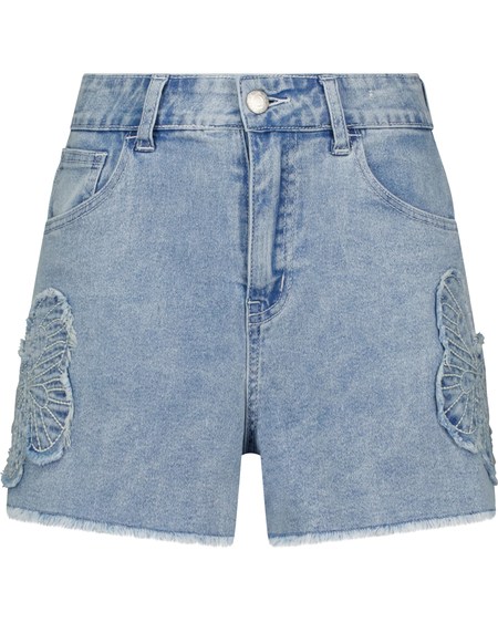 Girls Applique Denim Short Girls Applique Denim Short