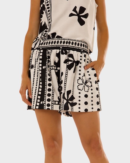 Womens Shirred Waist Short Womens Shirred Waist Short