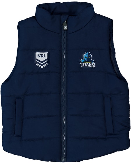 Titans NRL Toddler Puffer Vest Titans NRL Toddler Puffer Vest