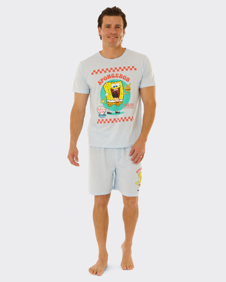 Mens Spongebob Pyjama Set Mens Spongebob Pyjama Set