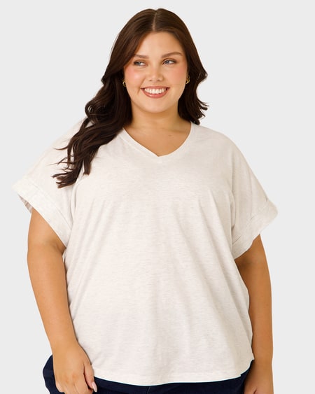 Womens V Neck Longline Tee Womens V Neck Longline Tee