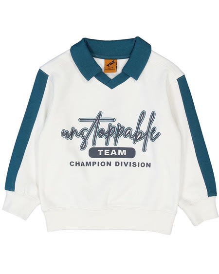 Toddler Boys Collared Sweat Top Toddler Boys Collared Sweat Top