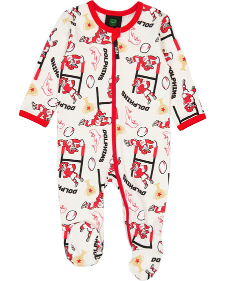 Dolphins NRL Baby Romper Dolphins NRL Baby Romper