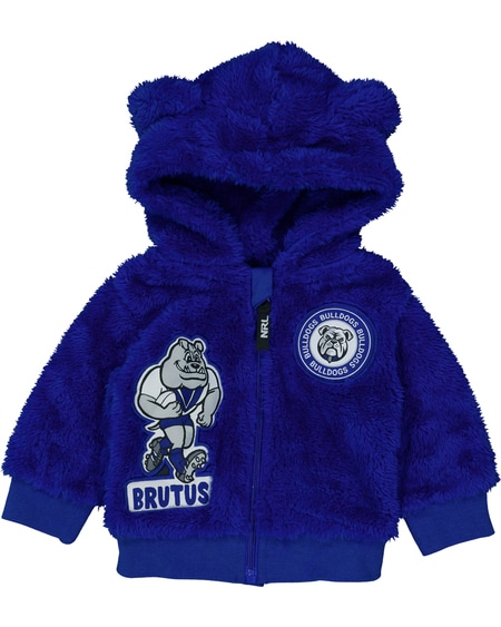 Bulldogs NRL Baby Fluffy Jacket Bulldogs NRL Baby Fluffy Jacket