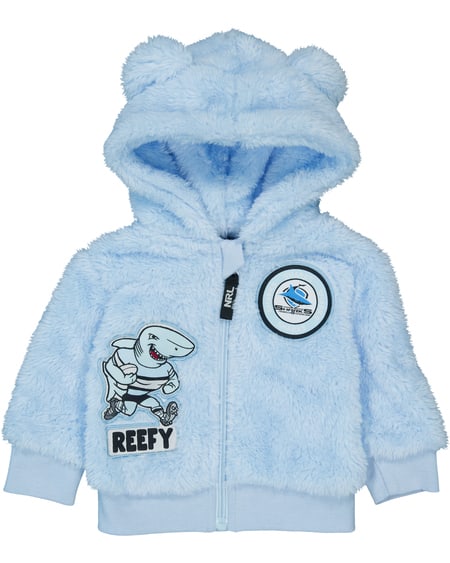 Sharks NRL Baby Fluffy Jacket Sharks NRL Baby Fluffy Jacket