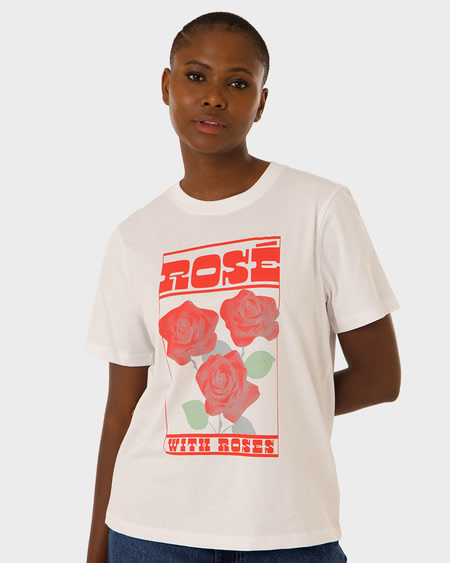 Womens Printed Cotton Boxy Tee Womens Printed Cotton Boxy Tee