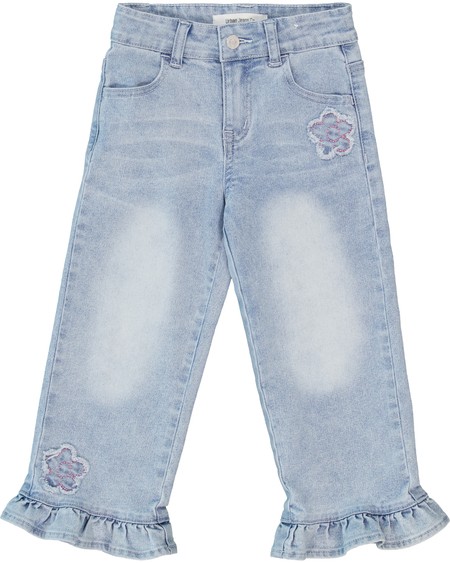 Toddler Girls Ruffle Denim Jean Toddler Girls Ruffle Denim Jean