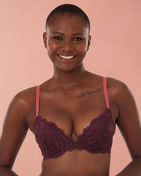 Contrast Lace Push Up Bra Contrast Lace Push Up Bra