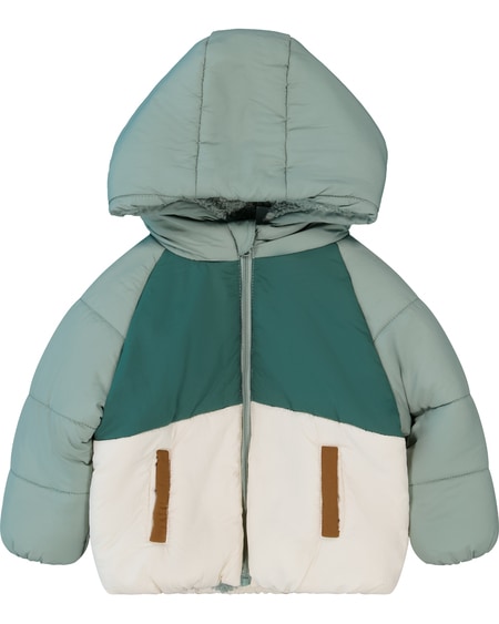Baby Colour Block Hooded Puffer Jacket Baby Colour Block Hooded Puffer Jacket