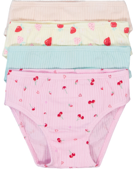 Girls 4Pk Rib Brief Girls 4Pk Rib Brief