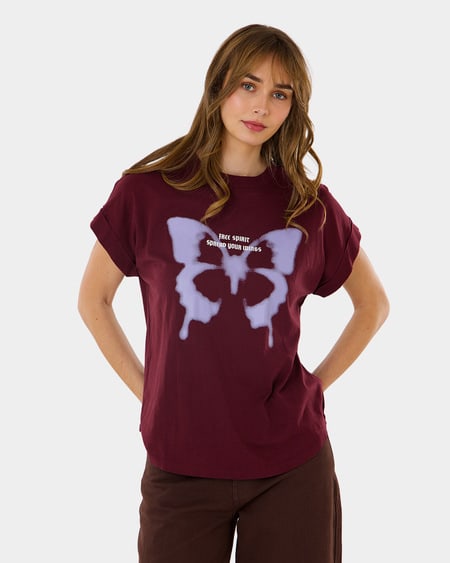 Womens Longline Printed Tee Womens Longline Printed Tee