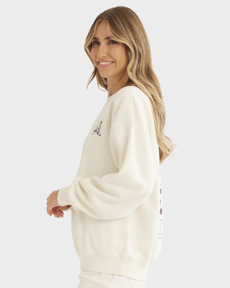 Womens Drop Shoulder Crew Neck Printed Sweater Womens Drop Shoulder Crew Neck Printed Sweater